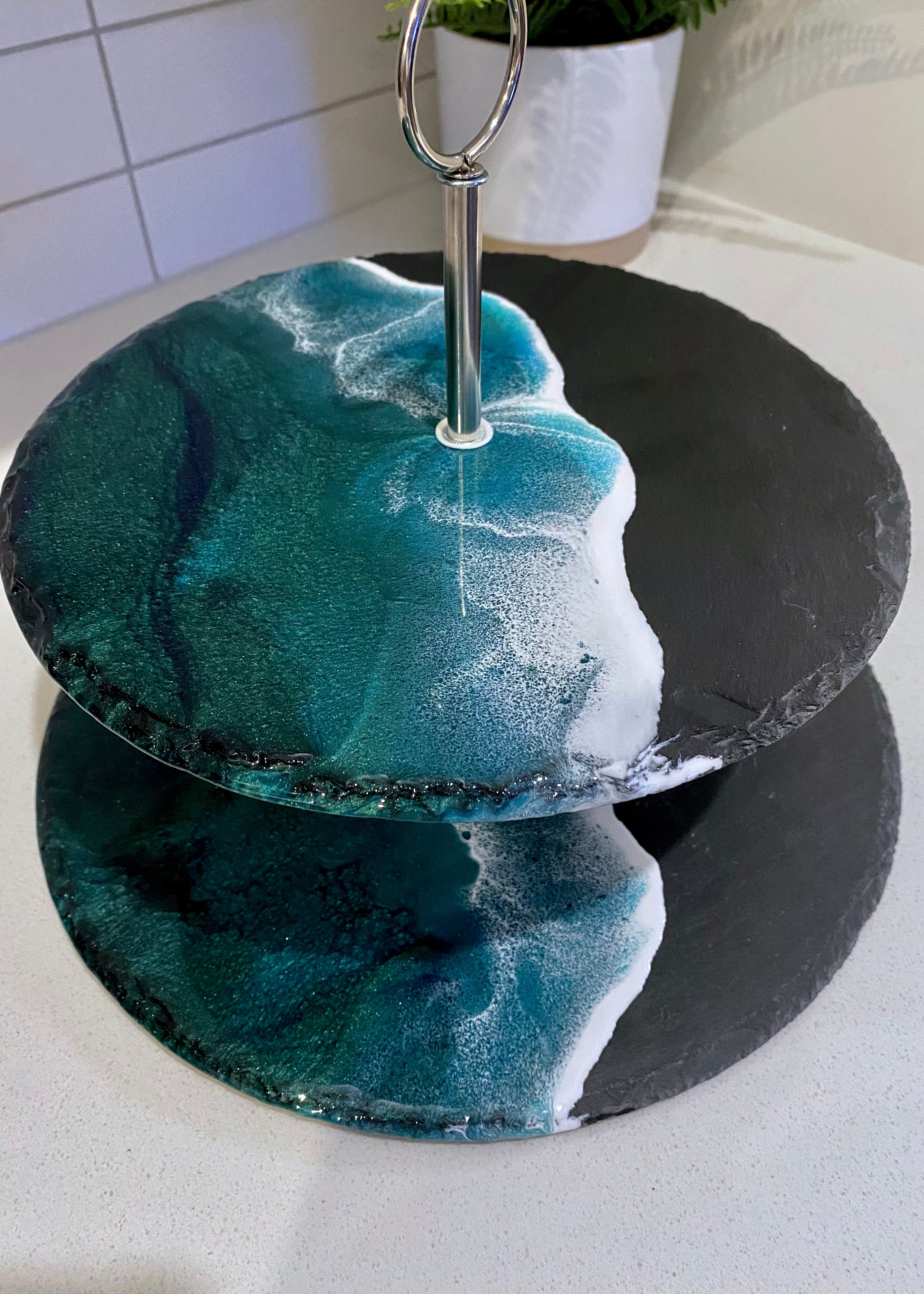 Slate Tiered Serving Platter 