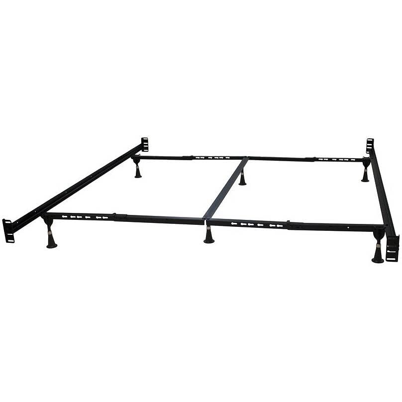 California King Heavy Duty Metal Bed Frame with Headboard Footboard Brackets - Free Shipping