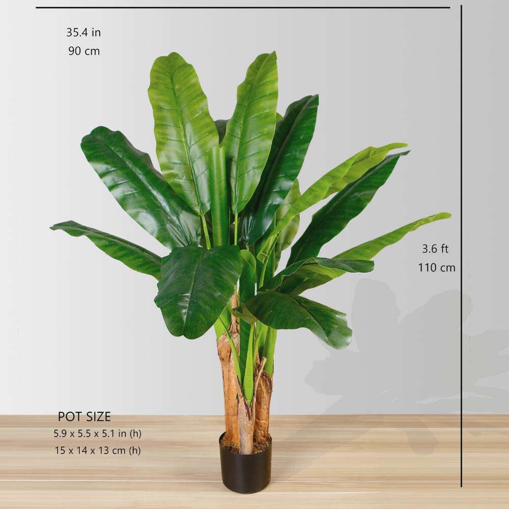 Cali Artificial Banana Tree Potted Plant 43" 