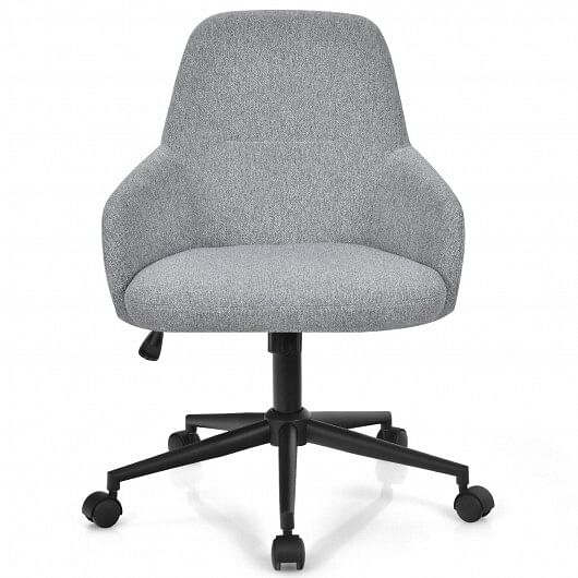 Fabric Home Office Chair with Rocking Backres-Gray - Free Shipping 