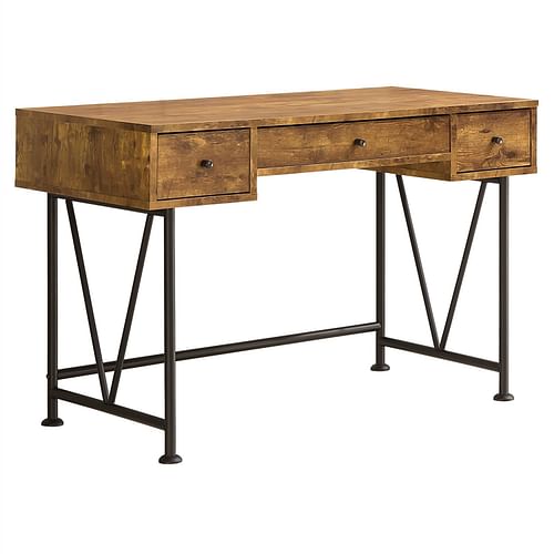 Farmhouse Rustic Home Office 3 Drawer Writing Desk - Free Shipping 