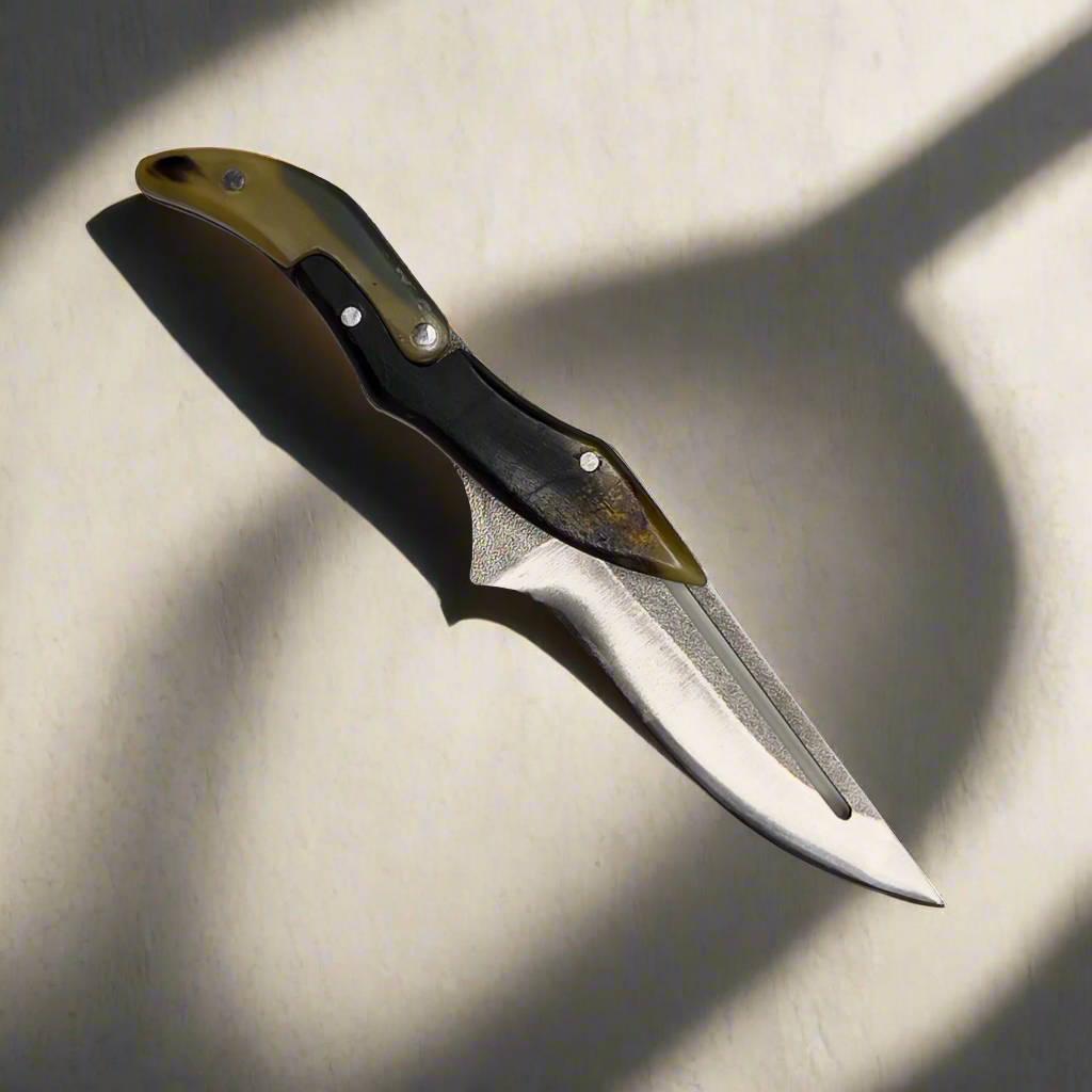 Ginza Steel - X Fold N690 Blade Folding Knife with Ram Horn handle 