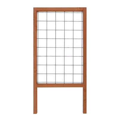 48-inch Outdoor Pine Wood Frame Garden Trellis with Metal Wire Lattice - Free Shipping 