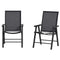 Outsunny 2-Piece Folding Chair Set for Relaxing on Patio Balcony Garden, Comfortable Outdoor Furniture with Armrests, Dark Grey