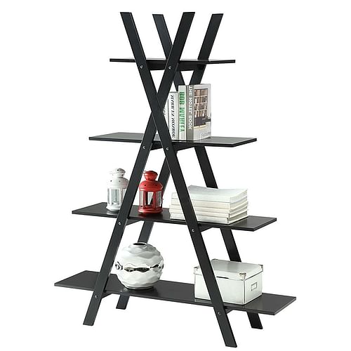 Modern A-Frame 4-Shelf Bookcase Bookshelf Display Shelves - Free Shipping 