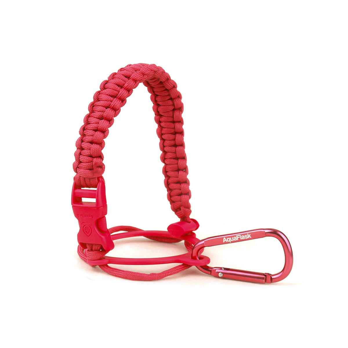 AquaFlask 14–64 oz Paracord Handle with Carabiner Clip – Durable Carry Strap for Water Bottles 