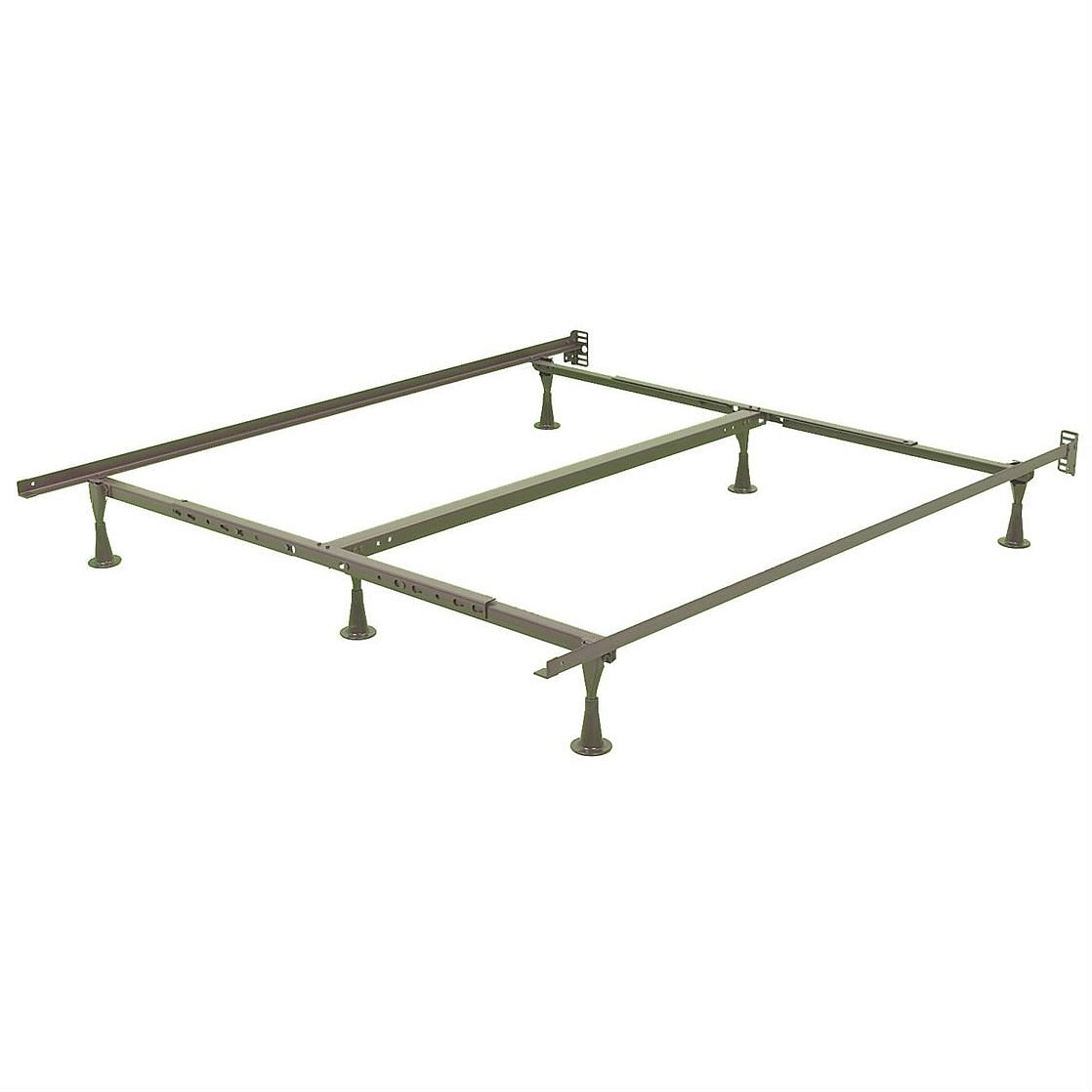 California King Metal Bed Frame with Wide Glide Legs and Headboard Brackets - Free Shipping