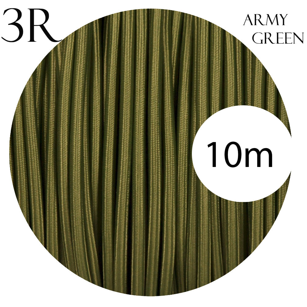 3 Core Round Braided Flex Fabric Cable ~2120