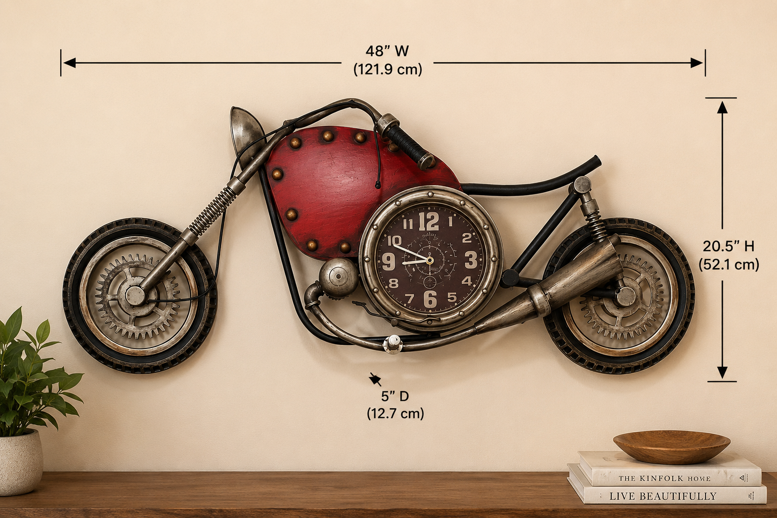 Wall clock - Vintage Motorcycle Wall Clock