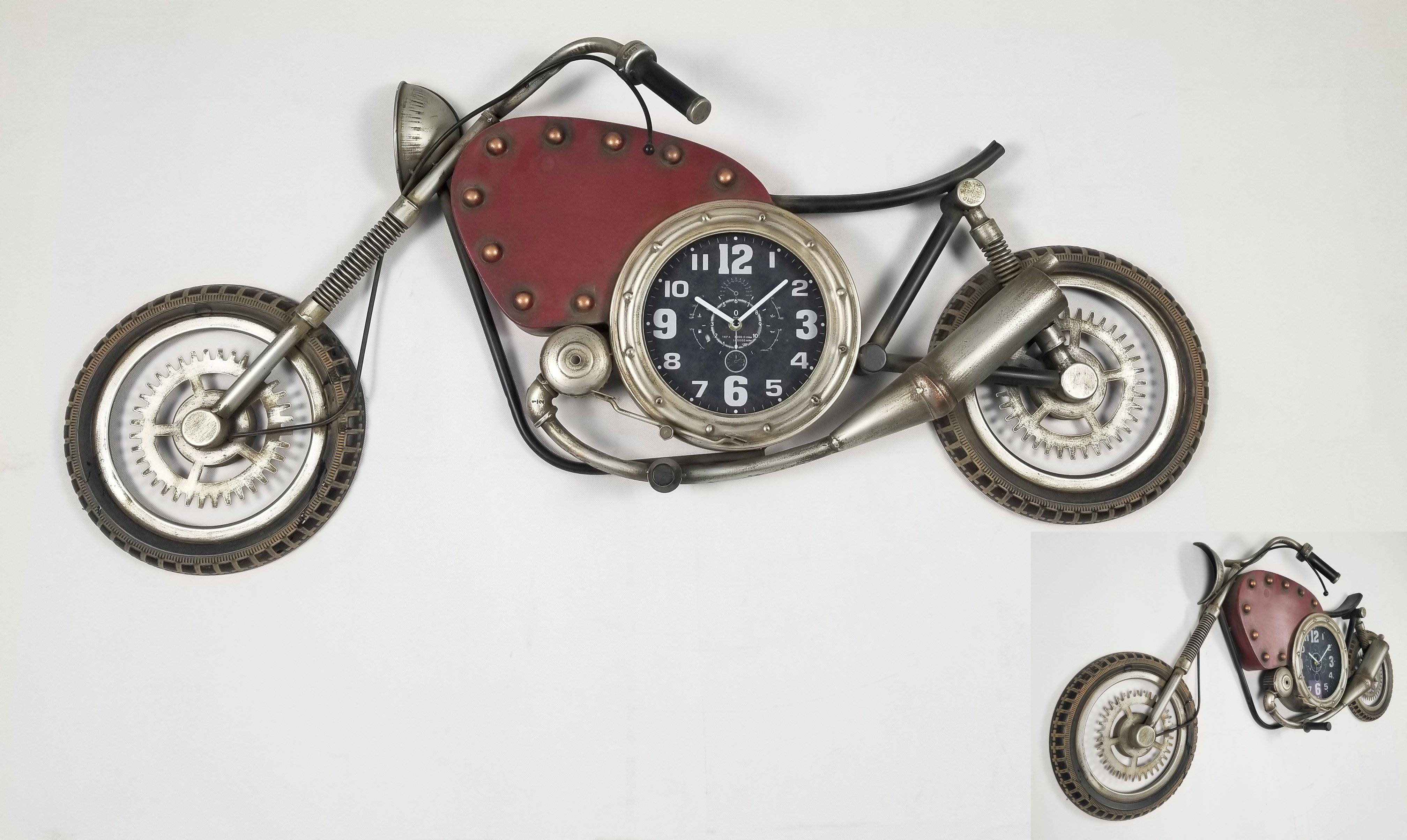 Wall clock - Vintage Motorcycle Wall Clock