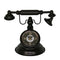 Distressed Bronze Vintage Telephone Table Clock