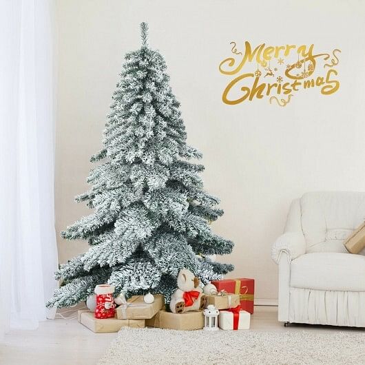 6 Feet Snow Flocked Artificial PVC Christmas Tree - Free Shipping 
