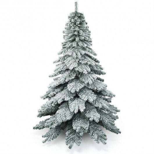 7.5 Feet Snow Flocked Artificial Christmas Tree - Free Shipping 