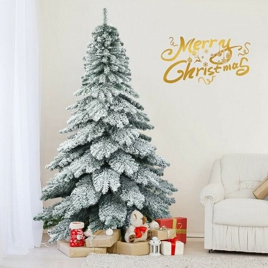 7.5 Feet Snow Flocked Artificial Christmas Tree - Free Shipping