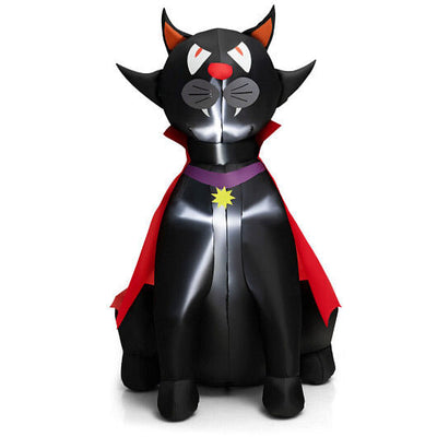 4.7 Feet Halloween Inflatable Vampire Cat with Red Cloak - Free Shipping 