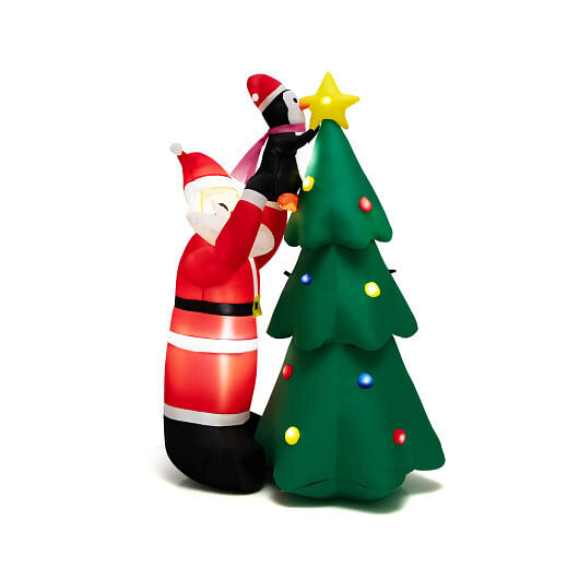 6 Feet Inflatable Christmas Tree and Santa Claus with LED and Air Blower - Free Shipping