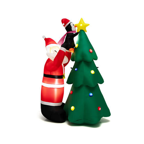 6 Feet Inflatable Christmas Tree and Santa Claus with LED and Air Blower - Free Shipping