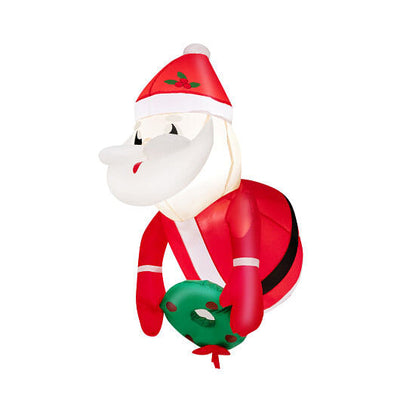 3.3 Feet Lighted Inflatable Santa Claus Broke Out from Window - Free Shipping 