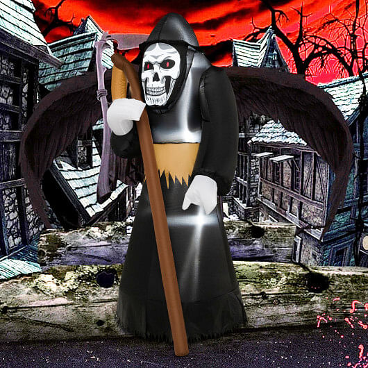 8 Feet Halloween Inflatable Grim Reaper Ghost - Free Shipping 