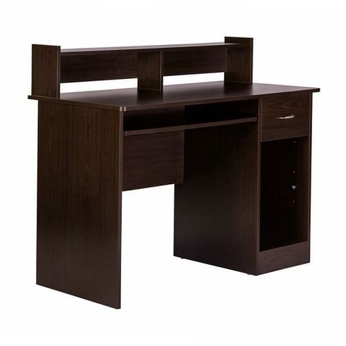 Contemporary Home Office Computer Desk in Espresso Wood Finish - Free Shipping 