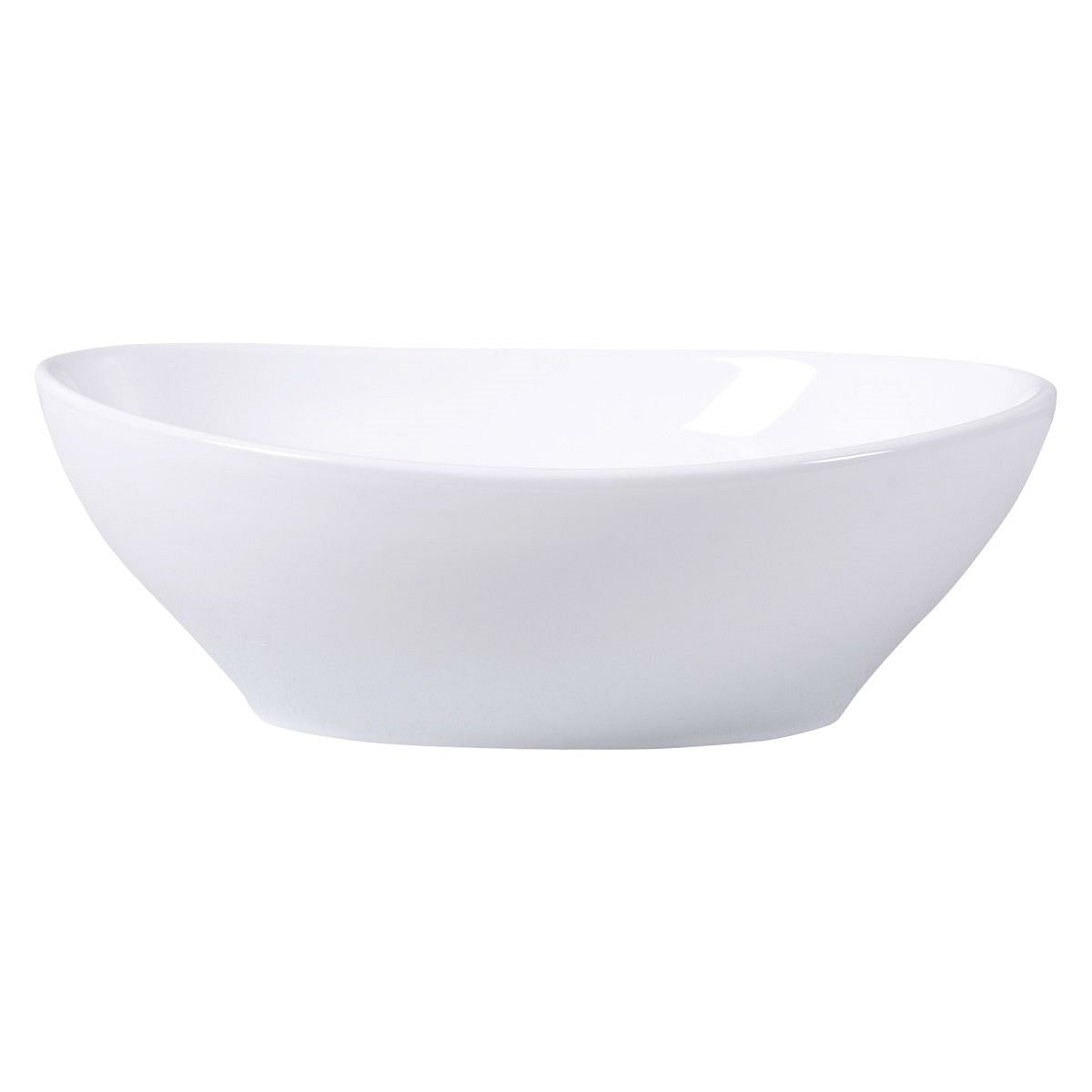 Contemporary Oval Basin Round Vessel Bathroom Sink in White - Free Shipping