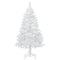 HOMCOM  4ft Artificial Christmas Tree with Pine Realistic Branches, Auto Open, for Indoor Decoration, White
