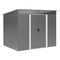 Outsunny 6' x 8.5' Outdoor Metal Garden Shed Utility Tool Storage Steel Backyard House, Grey