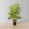 Cruz Artificial Areca Palm Tree Potted Plant 2.6' – Realistic Faux Tropical Palm with Natural Bark and Hand-Painted Leaves