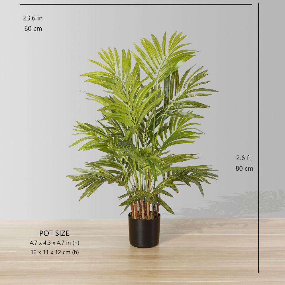 Cruz Artificial Areca Palm Tree Potted Plant 2.6' 