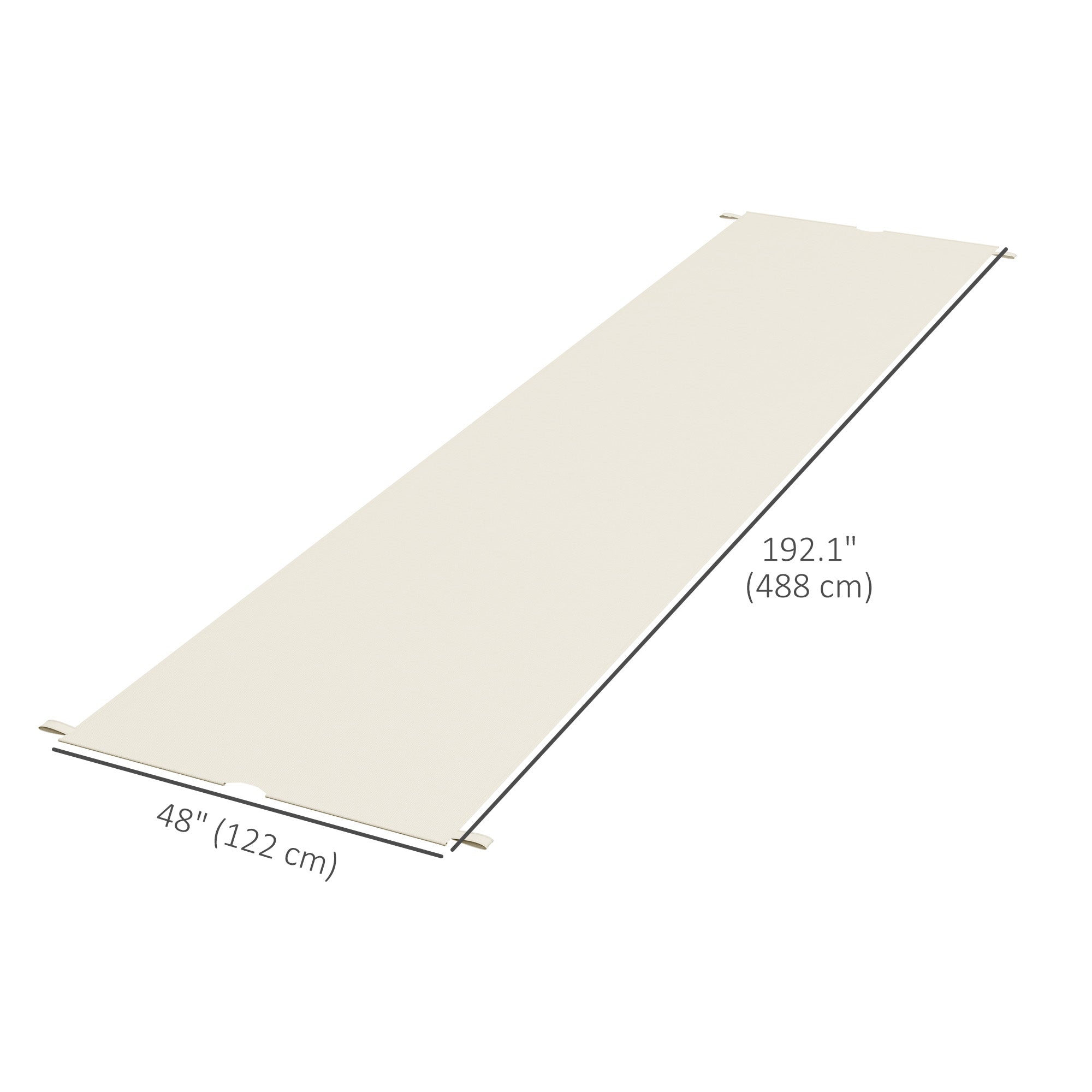 Outsunny 2 Pcs UV Protection Pergola Replacement Canopy, Pergola Shade Cover, Easy to Install, for 10' x 10' Pergola, Cream White 