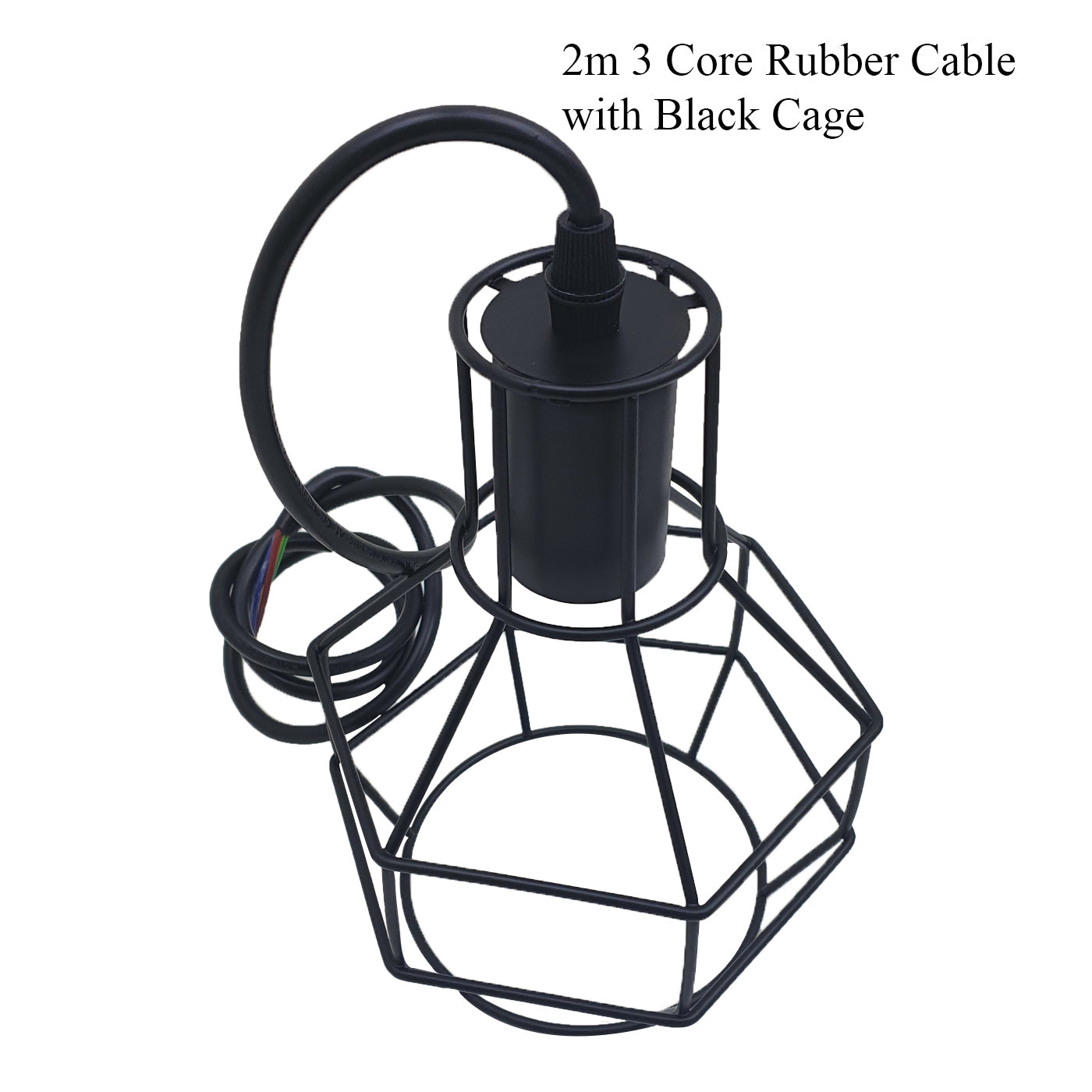 Modern Metal Black Geometric Cage Pendant Light~1308