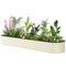 7.9 x 2 x 1ft Galvanized Raised Garden Bed Kit, Metal Planter Box with Safety Edging, Cream White