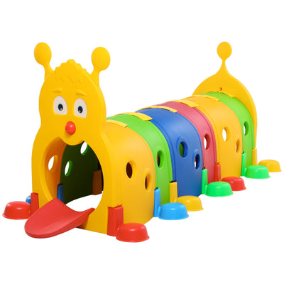 Qaba 107 Inch Kids Play Tunnel Climb-N-Crawl Outdoor Indoor Play Equipment 
