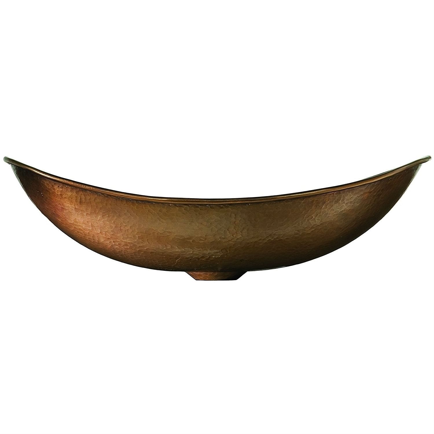 Hammered Copper Bath Vessel Sink Oval 19 x 14 inch - Free Shipping