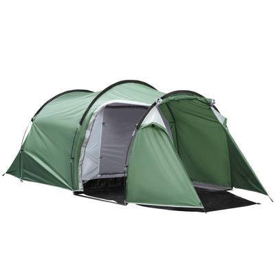Outsunny Weatherproof Dome Camping Tent w/ Vestibule for 2-3 Person Screen Room Lightweight Backpacking Tent for Fishing 