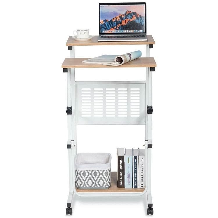 Multifunction Adjustable Height Mobile Stand-Up Computer Desk Work Station - Free Shipping 