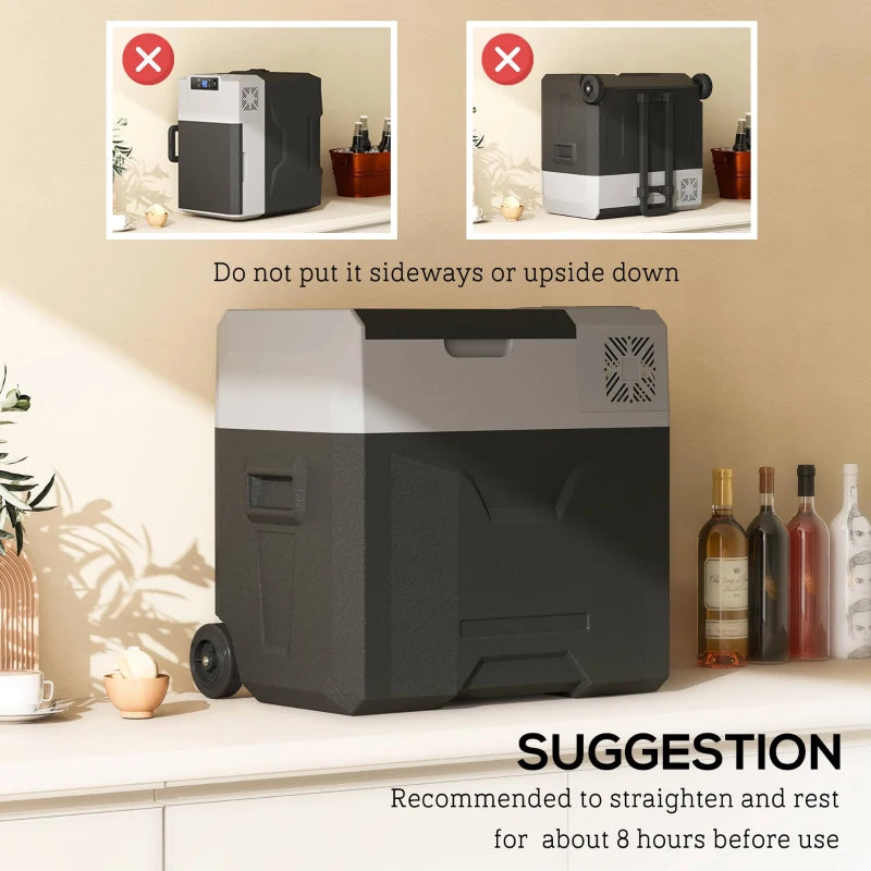 50 Liter Car Refrigerator Portable Freezer 12/24V Electric Cooler Box for Camping, Travel, Picnic, Down to -20℃
