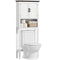 Over The Toilet Storage, Bathroom Cabinet Over Toilet with Open Shelf and Adjustable Bottom Bar, White