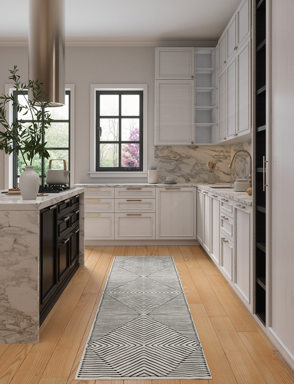 Calator Black & Ivory Rug 