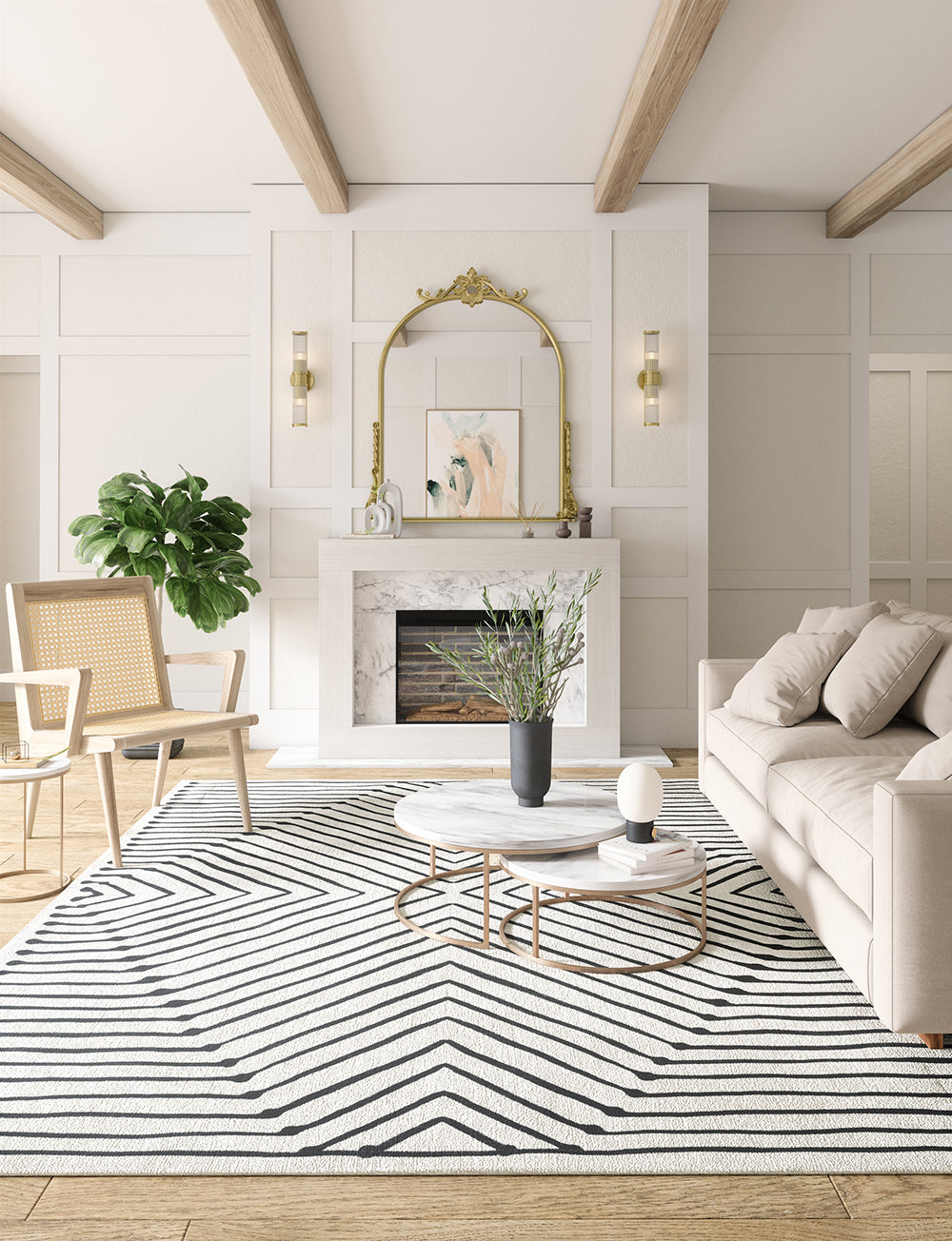 Calator Black & Ivory Rug 