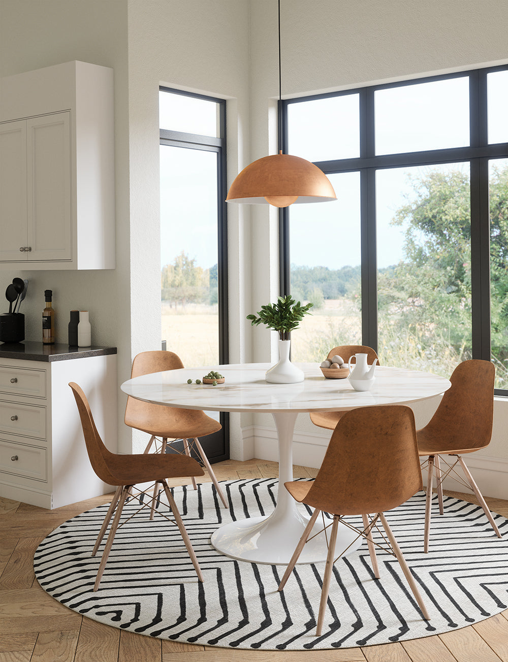 Calator Black & Ivory Rug 