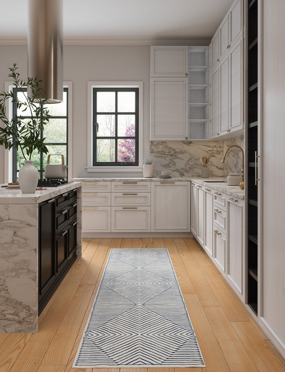 Calator Blue & Ivory Rug 