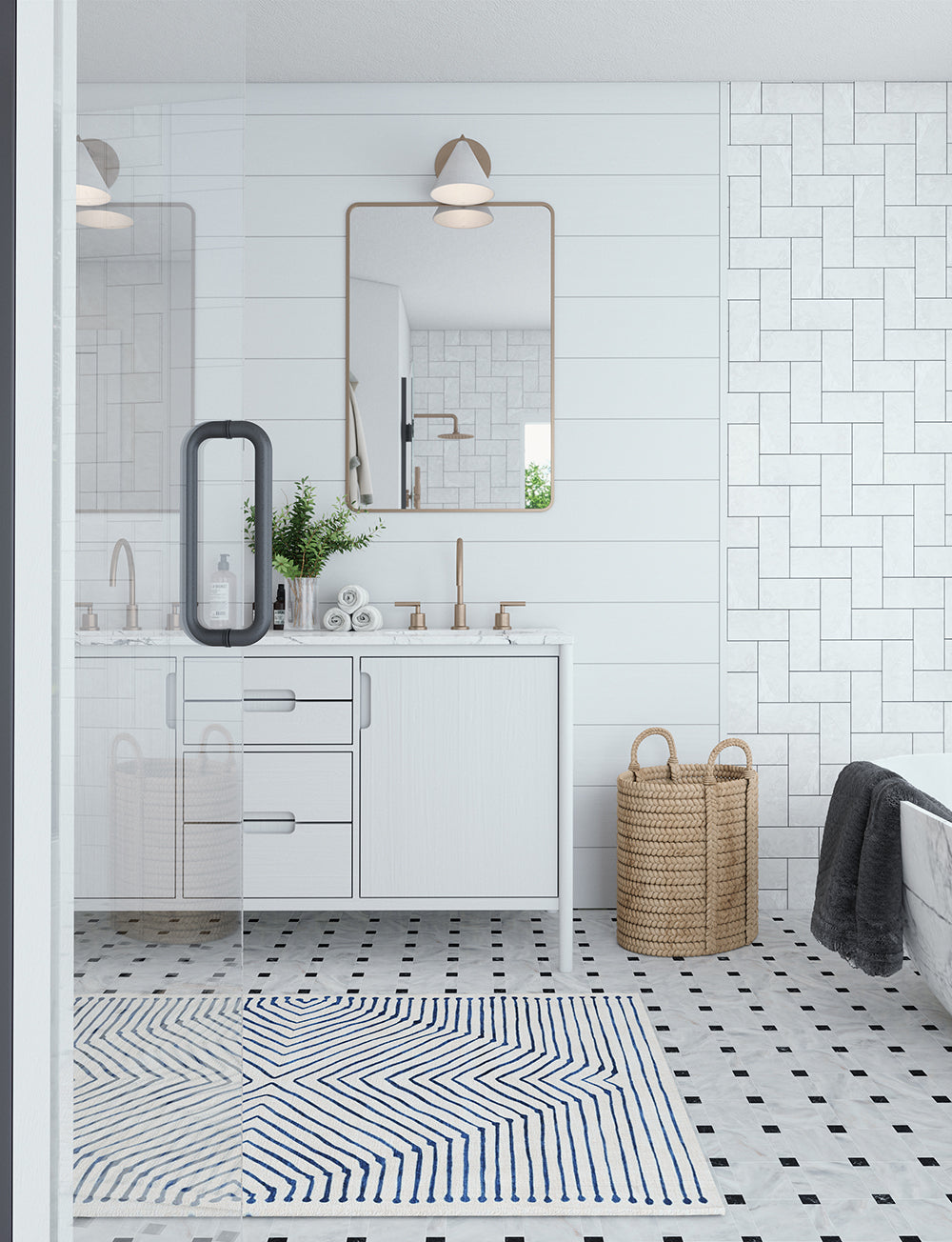 Calator Blue & Ivory Rug 