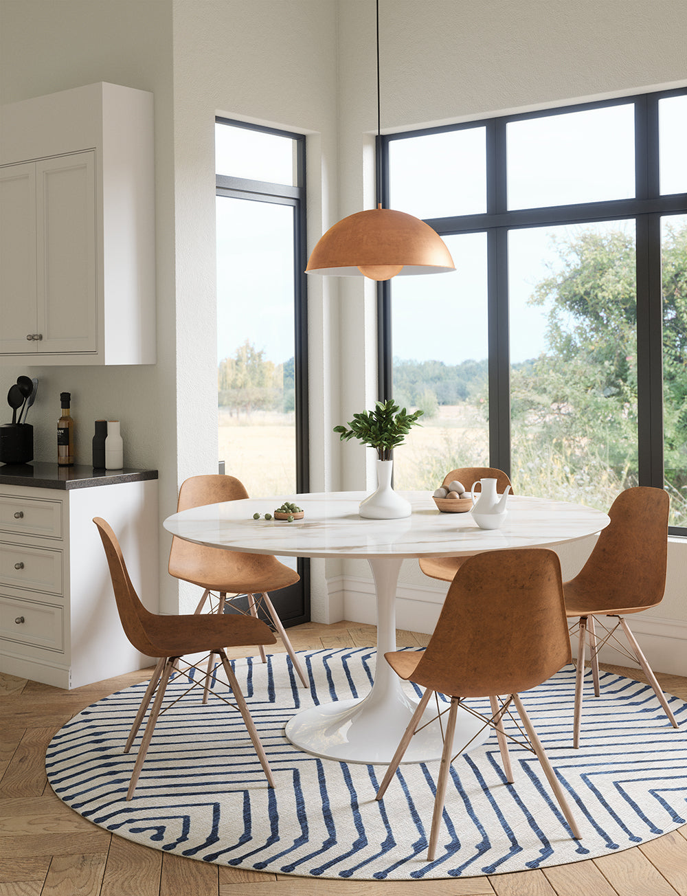 Calator Blue & Ivory Rug 