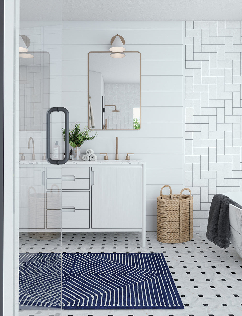 Calator Navy Blue Rug 