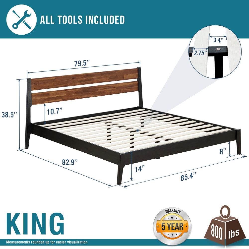 Callisto Deluxe Solid Wood Bed Frame 
