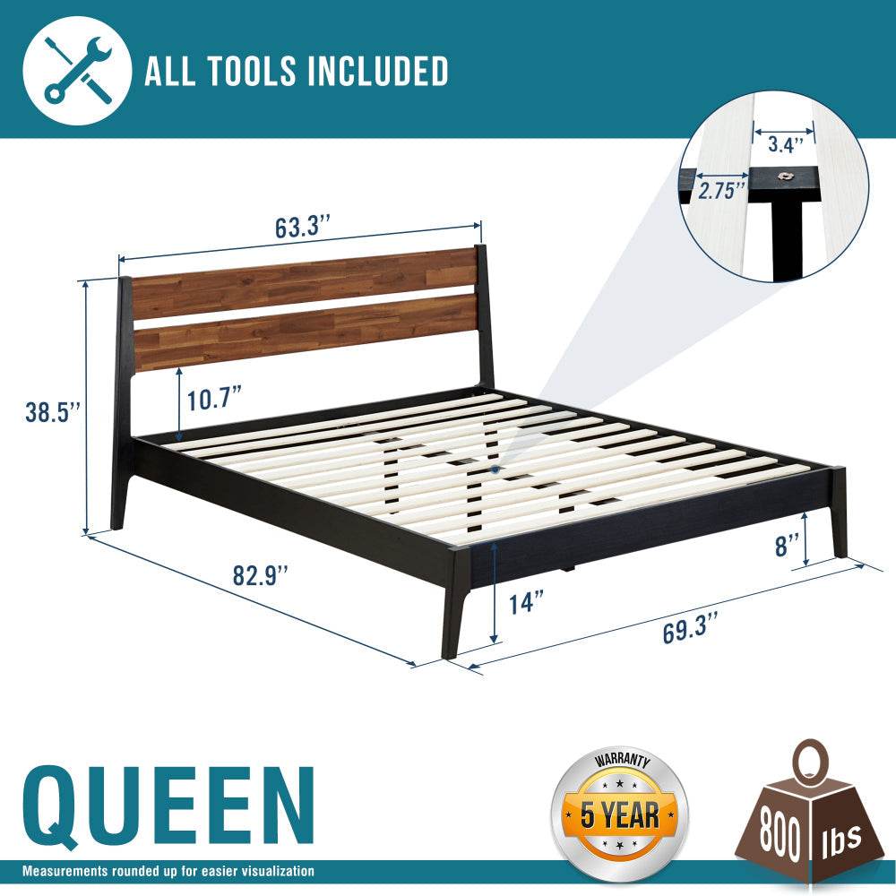 Callisto Deluxe Solid Wood Bed Frame 