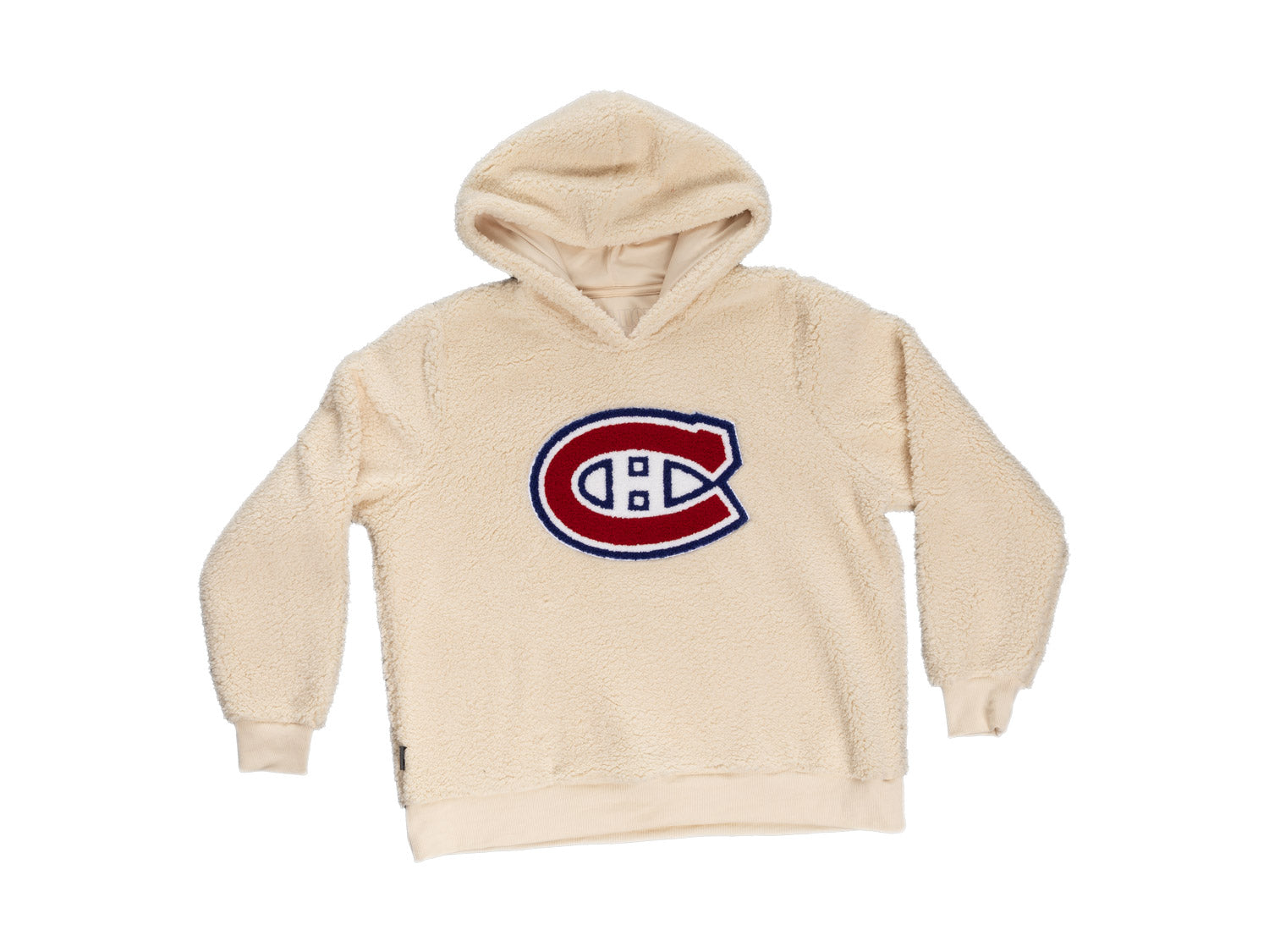 Montreal Canadians Ladies Sherpa Hoodie with Premium Chenille Logo 