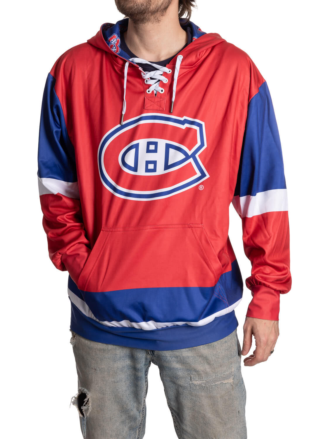 Montreal Canadiens Hockey Lace Hoodie 