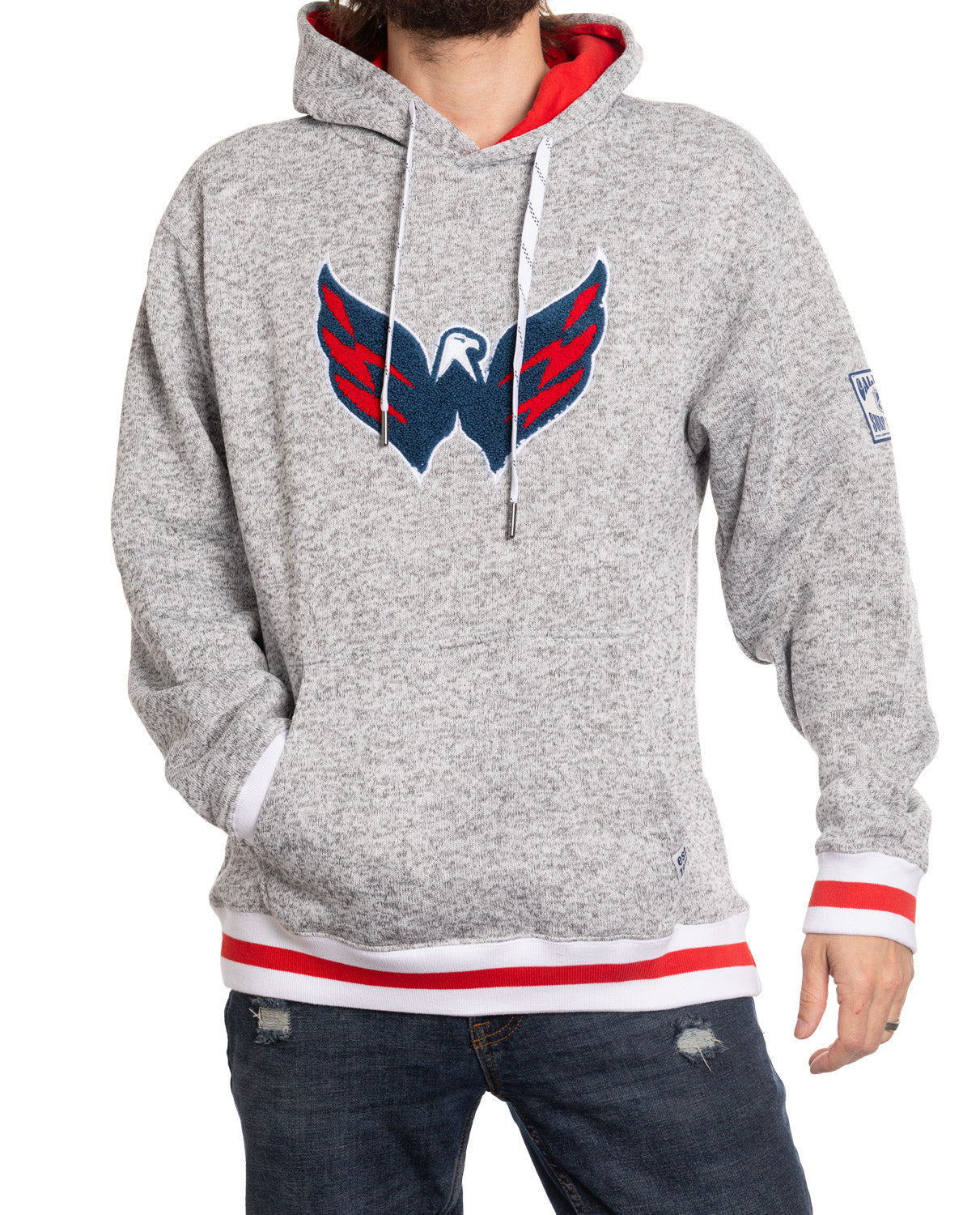 Washington Capitals "Muskoka Style" Premium Chenille Woven Logo Hoodie 
